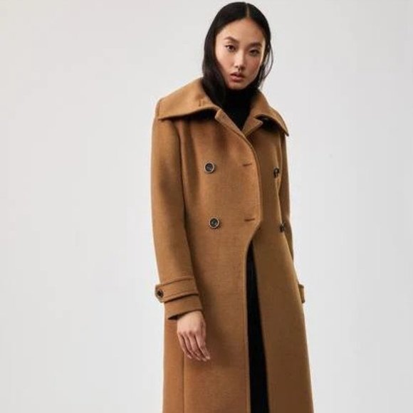 elodie double face wool and cashmere tailored coat